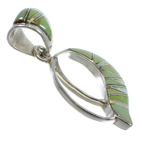Turquoise And Opal Sterling Silver Pendant AX51870