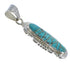 Southwestern Turquoise Silver Slide Pendant YX51586