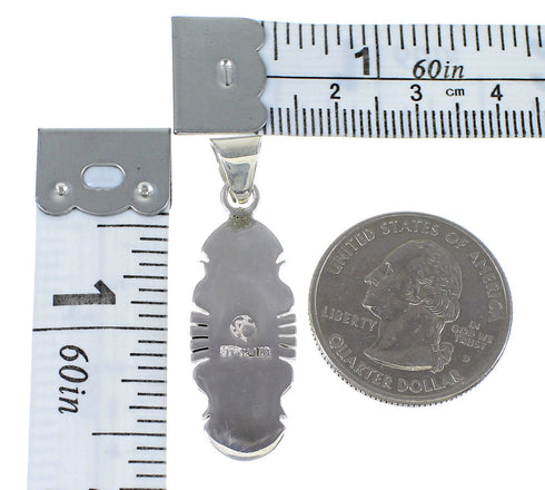 Southwestern Turquoise Silver Slide Pendant YX51586