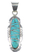 Turquoise Southwestern Sterling Silver Pendant YX51587