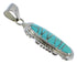 Turquoise Southwestern Sterling Silver Pendant YX51587