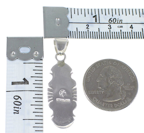 Turquoise And Opal Inlay Silver Jewelry Pendant YX51591