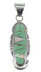 Turquoise And Opal Inlay Sterling Silver Pendant YX51595
