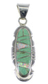 Turquoise And Opal Inlay Sterling Silver Pendant YX51595