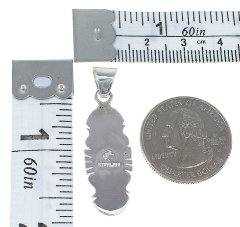 Turquoise And Opal Inlay Sterling Silver Pendant YX51595