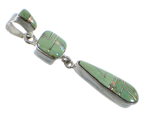 Turquiose And Opal Inlay Sterling Silver Pendant YX51669