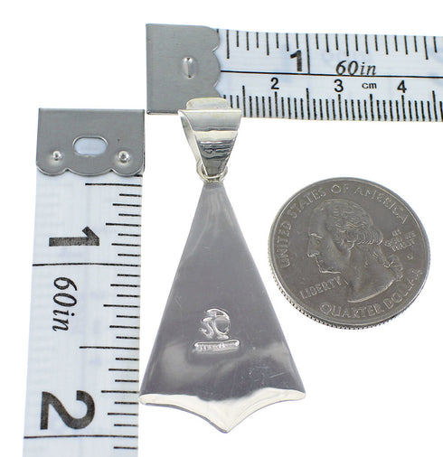 Southwest Turquoise Inlay Sterling Silver Pendant YX51733