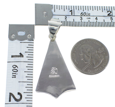 Southwestern Turquoise Inlay Sterling Silver Pendant YX51735