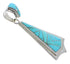Southwestern Turquoise Inlay Sterling Silver Pendant YX51737