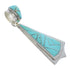 Authentic Turquoise Sterling Silver Pendant YX51740