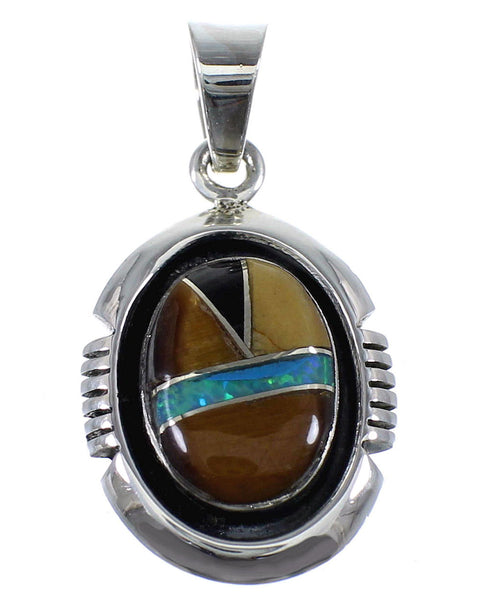 Multicolor Sterling Silver Southwestern Pendant YX52518