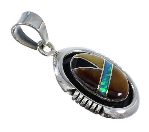 Multicolor Sterling Silver Southwestern Pendant YX52518
