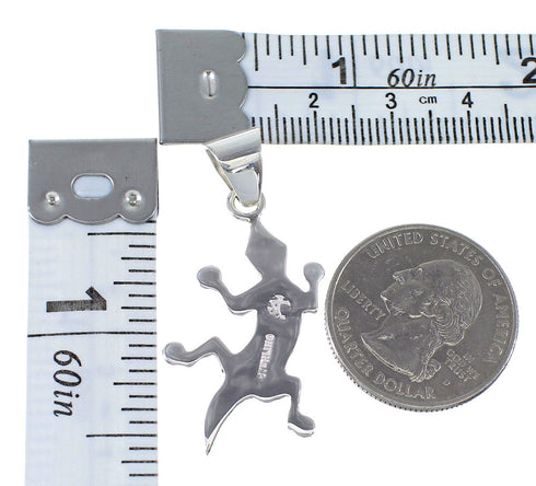Southwest Multicolor Sterling Silver Lizard Pendant YX51769