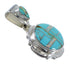 Turquoise And Opal Sterling Silver Southwestern Pendant YX51794