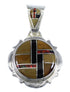 Multicolor Genuine Sterling Silver Southwestern Pendant YX51809