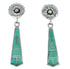 Turquoise Genuine Sterling Silver Post Dangle Flower Earrings YX51884