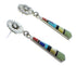 Multicolor Sterling Silver Post Dangle Flower Earrings YX51894