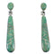 Turquoise Sterling Silver Post Dangle Earrings YX53637