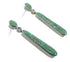 Turquoise Sterling Silver Post Dangle Earrings YX53637