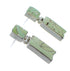 Turquoise Inlay Sterling Silver Post Dangle Earrings EX53975