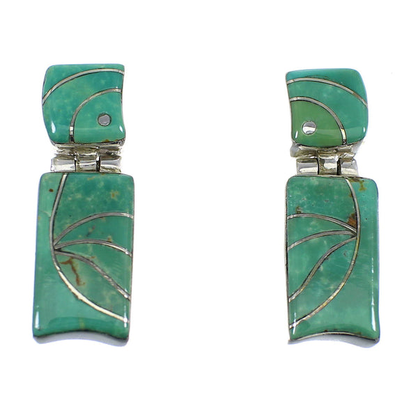 Southwestern Sterling Silver And Turquoise Earrings EX53978