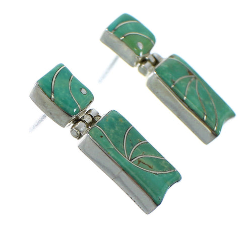Southwestern Sterling Silver And Turquoise Earrings EX53978