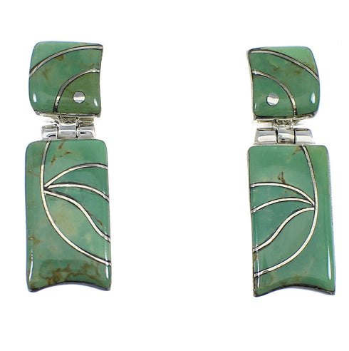 Turquoise Sterling Silver Post Dangle Earrings EX53979