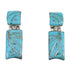 Turquoise Inlay Southwest Silver Post Dangle Earrings EX53982