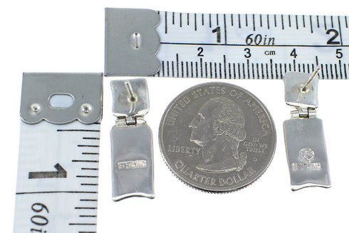 Magenta Turquoise And Opal Southwest Silver Earrings EX54037