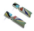 Multicolor Inlay Genuine Sterling Silver Earrings EX54039