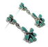 Turquoise Southwestern Sterling Silver Post Dangle Earrings YX52199