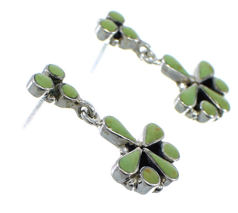 Turquoise Sterling Silver Southwestern Post Dangle Earrings YX52200