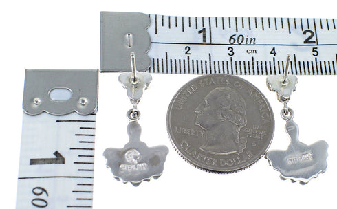 Multicolor Genuine Sterling Silver Post Dangle Earrings YX52210