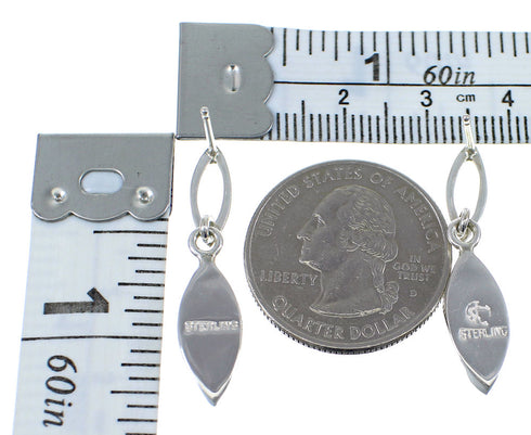 Turquoise Genuine Sterling Silver Post Dangle Earrings YX52229