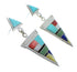 Multicolor Siver Post Dangle Southwestern Earrings YX52370