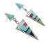 Multicolor Siver Post Dangle Southwestern Earrings YX52371