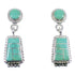 Turquoise Sterling Silver Post Dangle Earrings YX53468