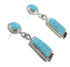 Turquoise Sterling Silver Post Dangle Southwestern Earrings YX53469