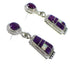 Magenta Turquoise And Opal Sterling Silver Post Dangle Earrings YX53508