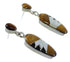 Sterling Silver Multicolor Southwestern Post Dangle Earrings YX53226