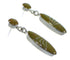 Southwestern Turquoise Sterling Silver Post Dangle Earrings YX53256
