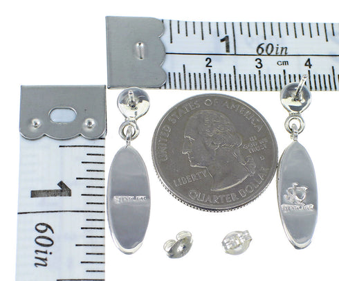 Turquoise And Opal Sterling Silver Post Dangle Southwestern Earrings YX53264