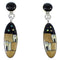 Sterling Silver Multicolor Native American Pueble Design Post Dangle Earrings YX53286