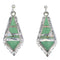 Genuine Sterling Silver Turquoise Opal Earrings RX55320