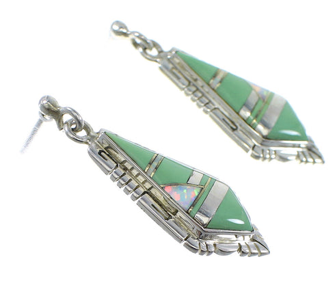 Genuine Sterling Silver Turquoise Opal Earrings RX55320