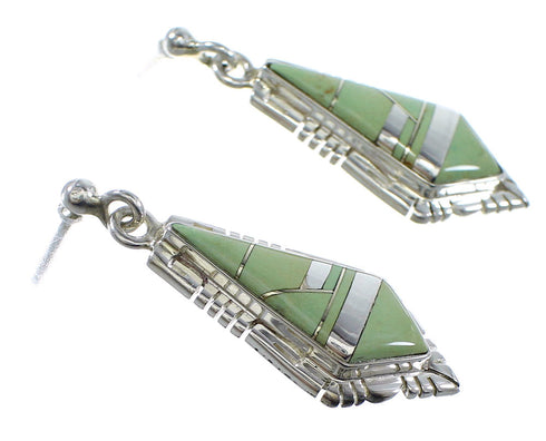 Sterling Silver And Turquoise Inlay Earrings RX55331