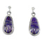 Magenta Turquoise Sterling Silver Earrings RX55381