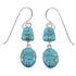 Southwestern Turquoise Opal Sterling Silver Hook Earrings YX52610