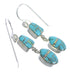 Southwestern Turquoise Opal Sterling Silver Hook Earrings YX52610