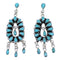 Turquoise Sterling Silver Southwestern Post Dangle Earrings YX53299